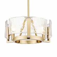 Golden 3164-3 BCB-HWG - Golden Lighting Aenon 3-light Chandelier in Brushed Champagne Brass